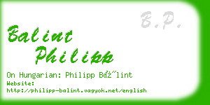 balint philipp business card